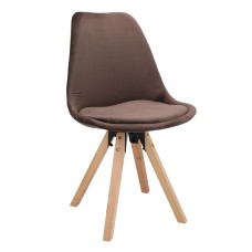 Стілець Saida Jumi у скандинавському стилі з дерев'яними ніжками коричневий