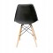 Стілець Eva Jumi у скандинавському стилі з дерев'яними ніжками чорний