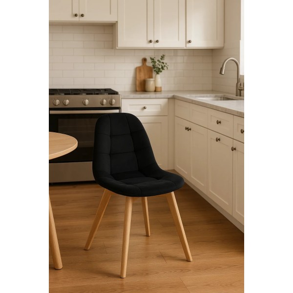 Крісло Leobert Bora оксамитове чорне