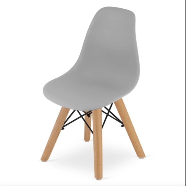 Дитячий стільчик Leobert Zubi зі спинкою сірий