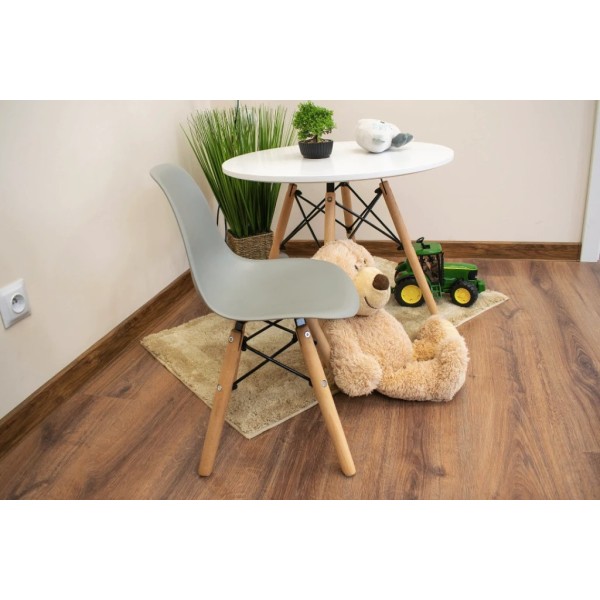 Дитячий стільчик Leobert Zubi зі спинкою сірий