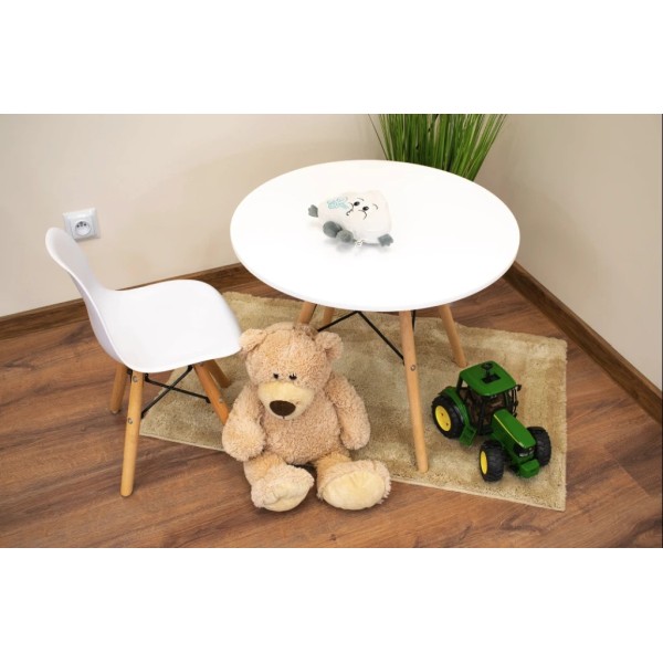 Дитячий стільчик Leobert Zubi зі спинкою білий