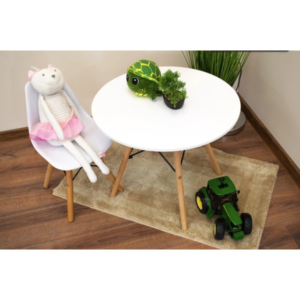 Дитячий стільчик Leobert Zubi зі спинкою білий