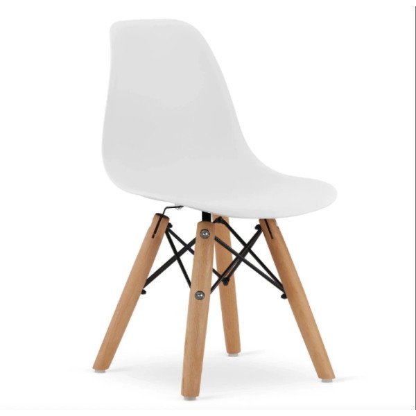 Дитячий стільчик Leobert Zubi зі спинкою білий