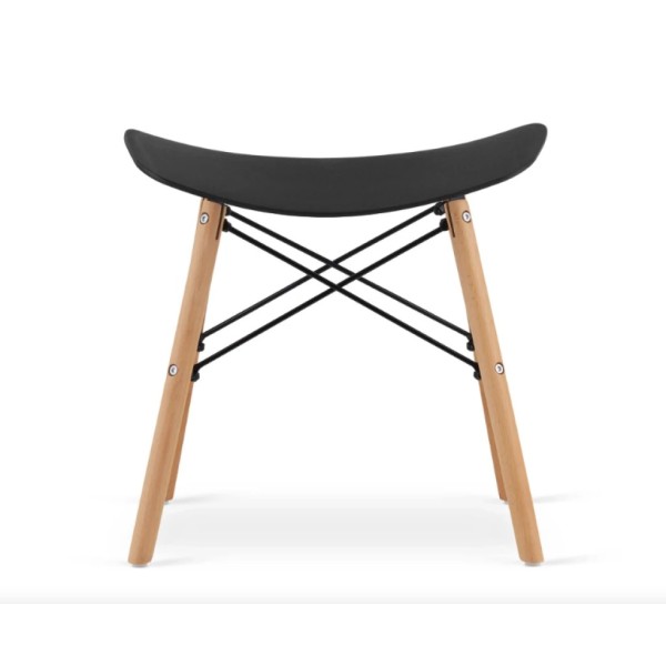 Табурет Leobert Corfu вигнутий у скандинавському стилі чорний