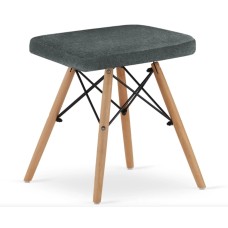 Табурет Leobert Werk квадратний з дерев'яними ніжками сірий