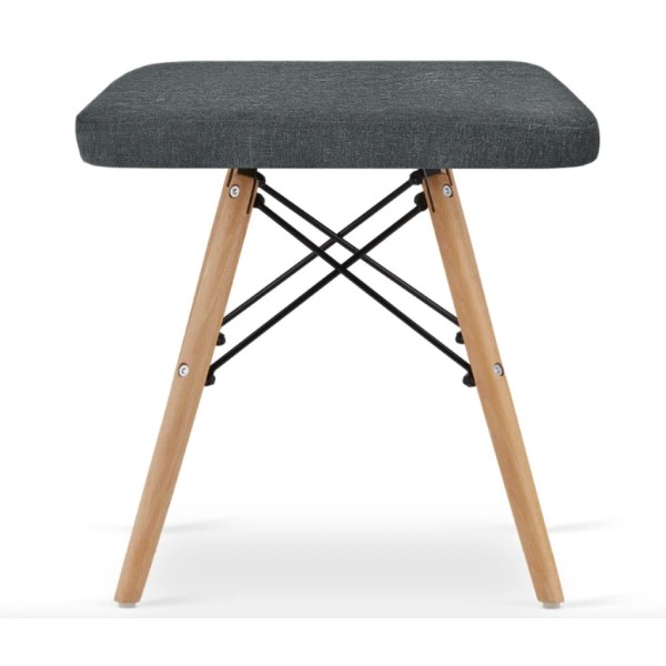 Табурет Leobert Werk квадратний з дерев'яними ніжками сірий