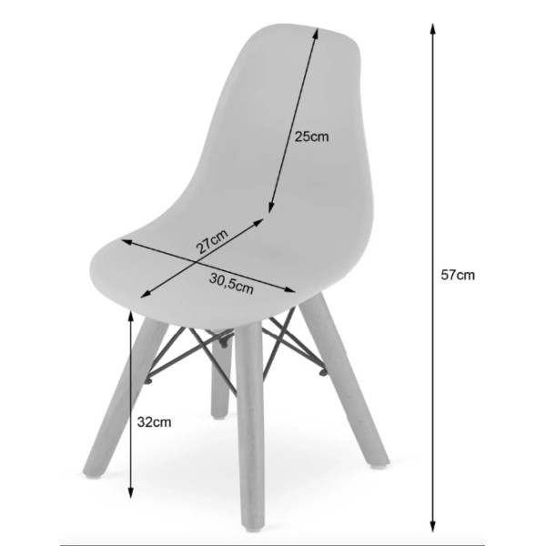 Дитячий стільчик Leobert Zubi зі спинкою блакитний