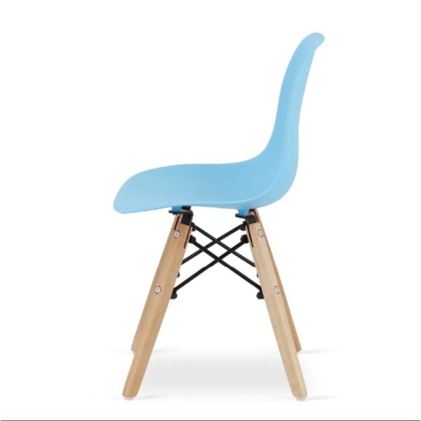 Дитячий стільчик Leobert Zubi зі спинкою блакитний