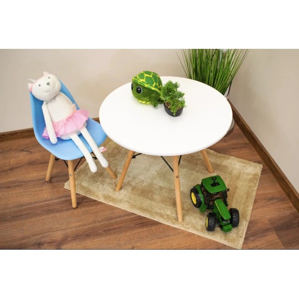 Дитячий стільчик Leobert Zubi зі спинкою блакитний