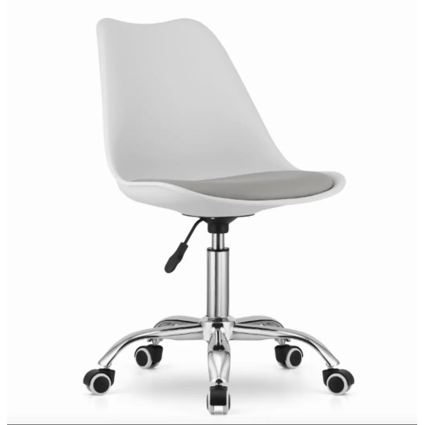 Офісне крісло Leobert Alba біло-сіре