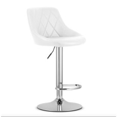 Барний стілець Leobert Kast з спинкою білий