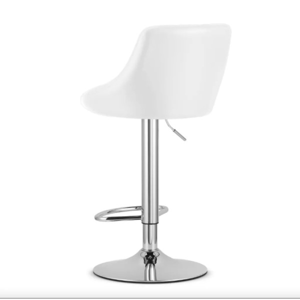 Барний стілець Leobert Kast з спинкою білий
