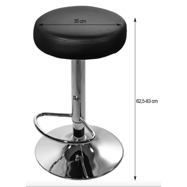 Барний стілець Leobert Rojst з м'яким круглим сидінням