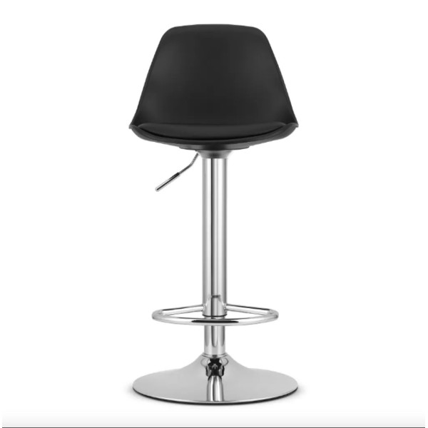 Барний стілець Leobert Hoga з спинкою чорний