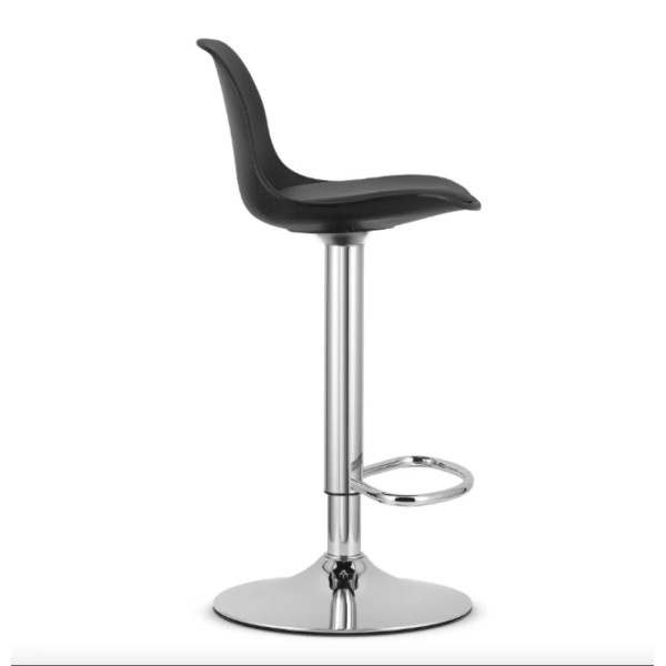 Барний стілець Leobert Hoga з спинкою чорний