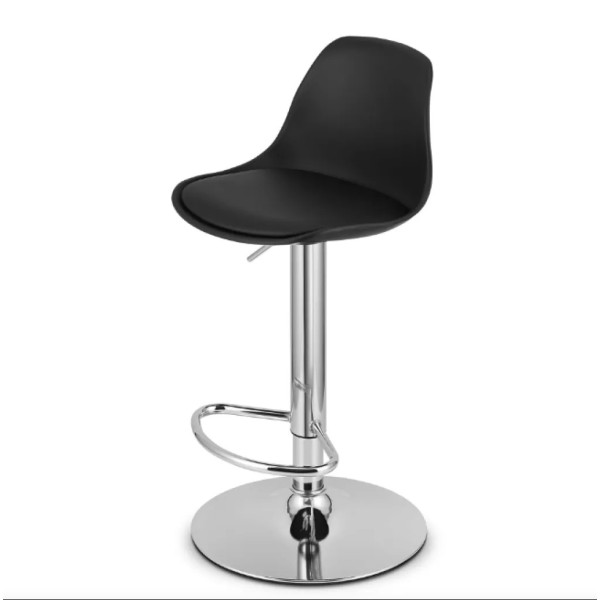 Барний стілець Leobert Hoga з спинкою чорний