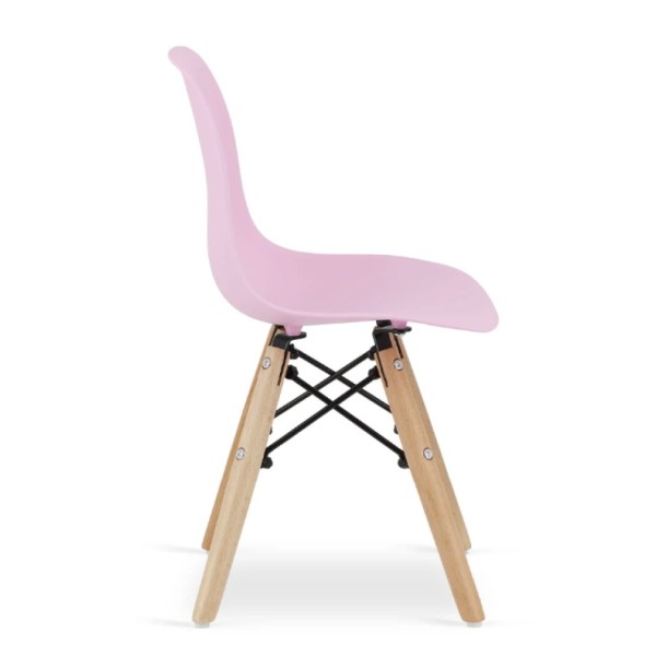 Дитячий стільчик Leobert Zubi зі спинкою рожевий