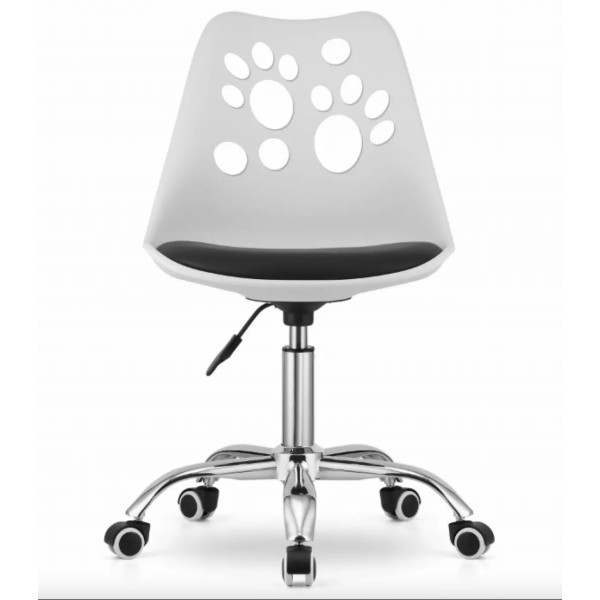 Офісне крісло Leobert Print біло-чорне