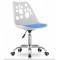 Офісне крісло Leobert Print біло-блакитне