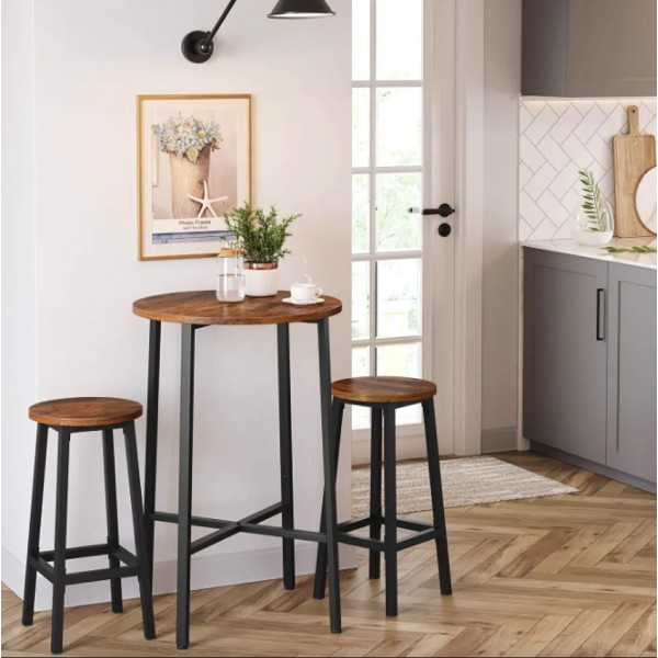 Барний стілець Leobert Halmar 2 штуки в стилі Loft коричневий