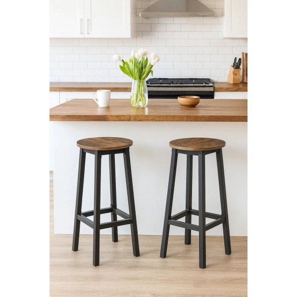 Барний стілець Leobert Halmar 2 штуки в стилі Loft коричневий