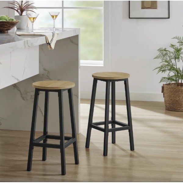 Барний стілець Leobert Halmar 2 штуки в стилі Loft натуральний