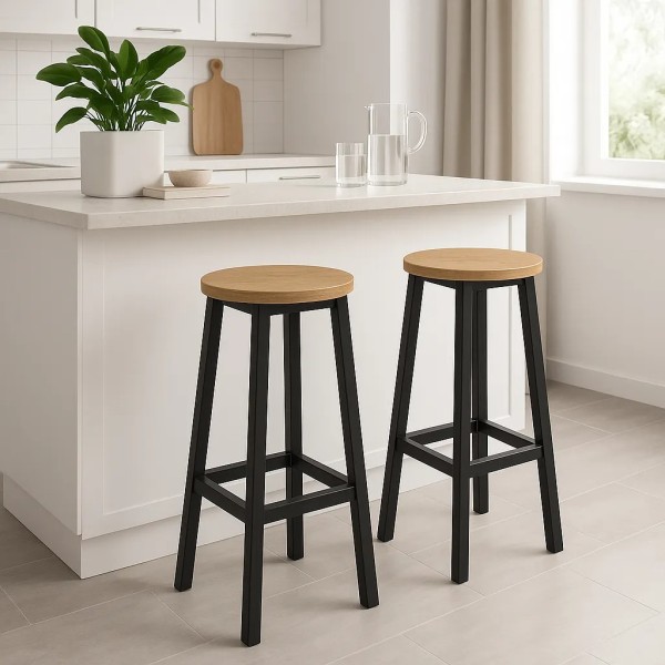 Барний стілець Leobert Halmar 2 штуки в стилі Loft натуральний