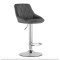 Барний стілець Leobert Kast з спинкою сірий