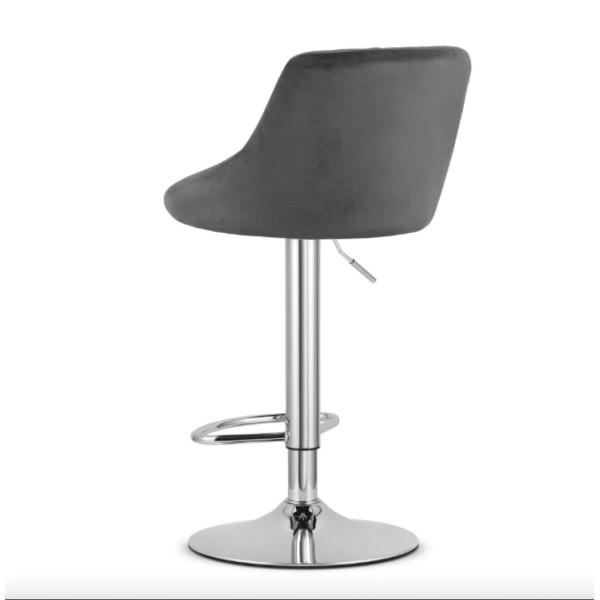 Барний стілець Leobert Kast з спинкою сірий