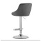Барний стілець Leobert Kast з спинкою сірий