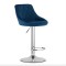 Барний стілець Leobert Kast з спинкою темно-синій