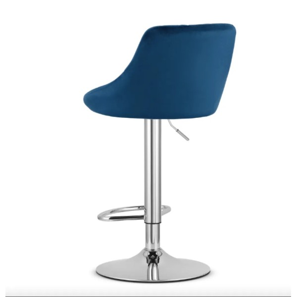 Барний стілець Leobert Kast з спинкою темно-синій