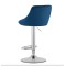 Барний стілець Leobert Kast з спинкою темно-синій