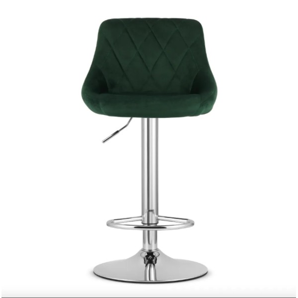 Барний стілець Leobert Kast з спинкою зелений
