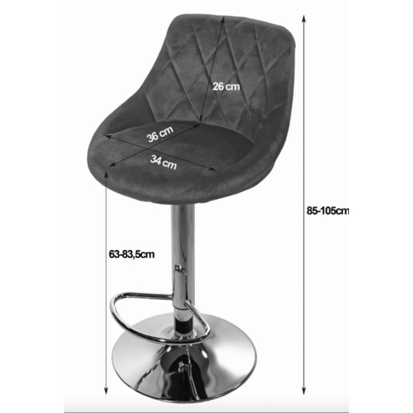 Барний стілець Leobert Kast з спинкою зелений