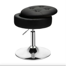 Крісло табурет обертове Costway Meri з місцем для зберігання чорне