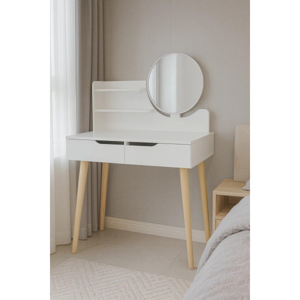 Туалетний столик Jumi Scandi з шухлядами, білий