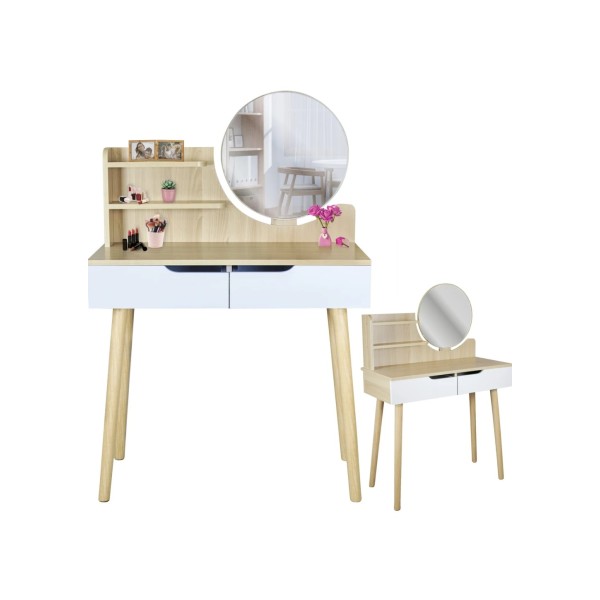 Туалетний столик Jumi Scandi з шухлядами, світлий бук