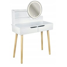 Туалетний столик Jumi Scandi LED підсвітка, з шухлядами, білий