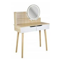 Туалетний столик Jumi Scandi LED підсвітка, з шухлядами, світлий бук