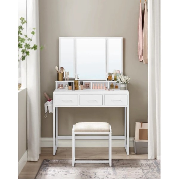 Туалетний столик Leobert Vicco трюмо з пуфом білий