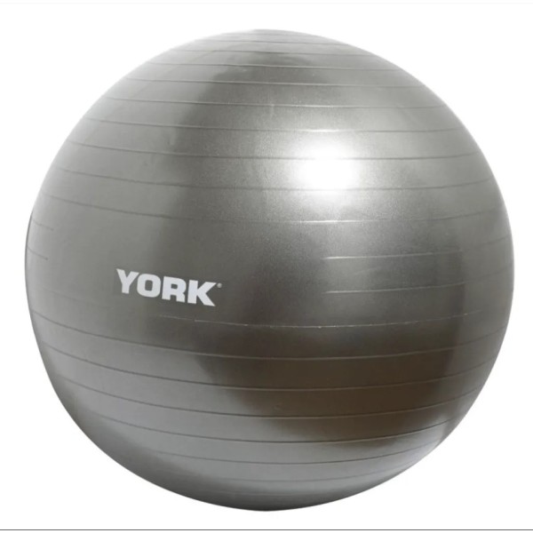 Фітбол York Fitness 75см сірий + насос