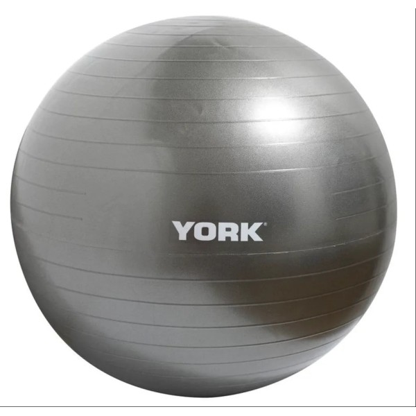 Фітбол York Fitness 75см сірий + насос