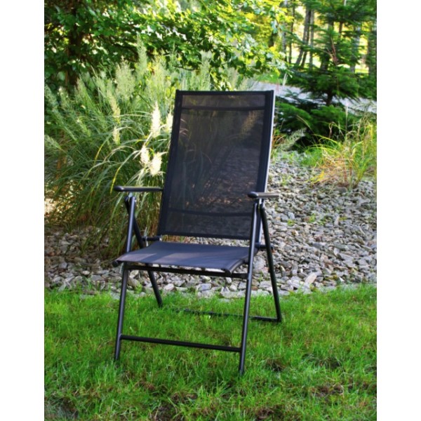 Пляжне крісло Jumi Tillvex з регульованою спинкою чорне