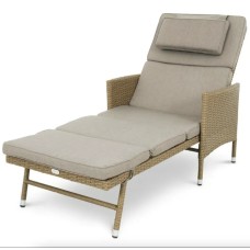Садовий шезлонг Di Volio Breso з ротангу бежевий