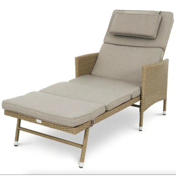 Садовий шезлонг Di Volio Breso з ротангу бежевий