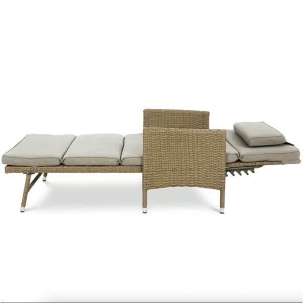 Садовий шезлонг Di Volio Breso з ротангу бежевий