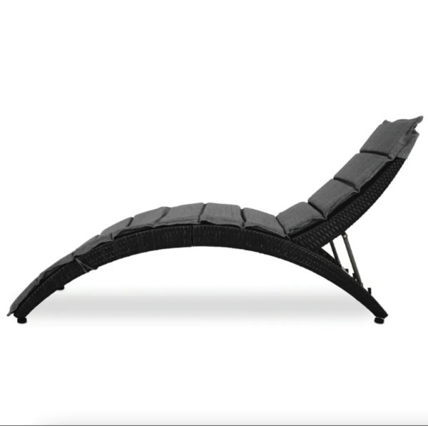 Садовий шезлонг Di Volio Ciampino чорний/графітовий