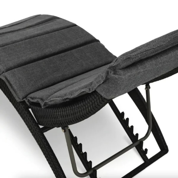 Садовий шезлонг Di Volio Ciampino чорний/графітовий